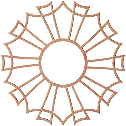Image of Ekena Millwork 18 inchOD x 6 3 /8 inchID x 3 /8 inchT Augustus Wood Fretwork Pierced Ceiling Medallion, Cherry