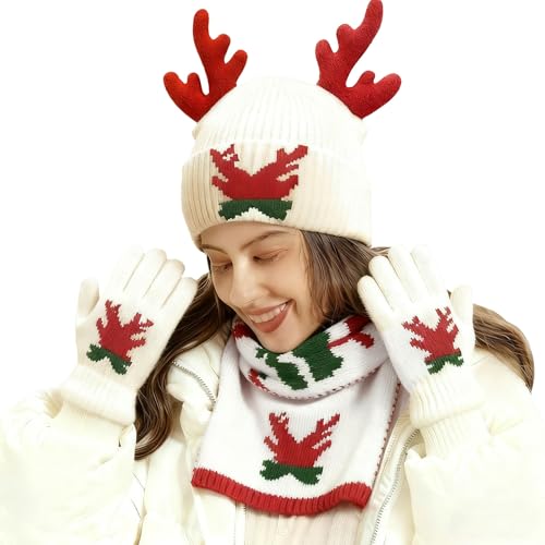 Ensemble bonnet écharpe gant homme et femme en cachemire pour l'hiver