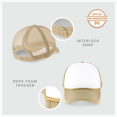 Image of CHOK.LIDS Classic Foam Trucker Hat Summer Mesh Rope Cap Solid Two Toned Blank Hat Mens Womens Adjustable Strap Light Weight