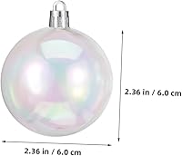 Vista 2 de Artibetter Esferas de adornos iridiscentes de Navidad, 18 piezas de adornos iridiscentes de plástico, bolas colgantes de arco iris, bolas de árbol