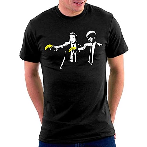 Million Nation Banksy Pulp Fiction Bananas - Camiseta Negro XXL