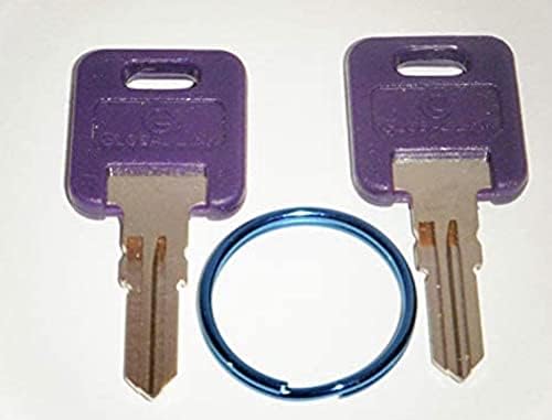 Global Link G337 Purple RV Keys with Blue Key Ring