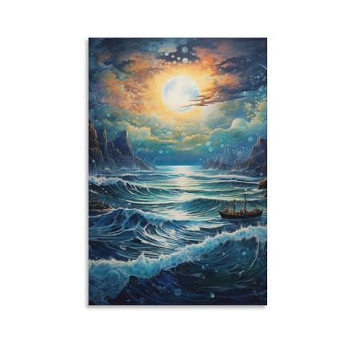 Peintures sur toile Tides decoration murale premium 50x75cm affiche de qualite pour couloir