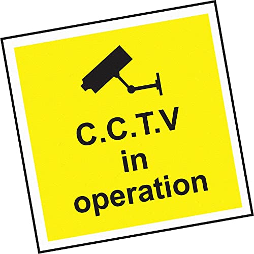 Sticker Warning CCTV in Operation Vinyl Sign 3.93x3.93 in
