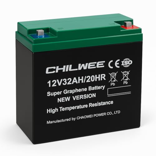 Image of Chilwee 12V 32Ah Super Graphene Battery | High Temperature Resistant VRLA Battery for Electric Scooters, E-Bike & E-Rickshaw | Long Life | 20HR Deep Cycle