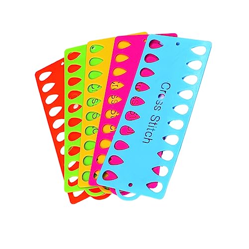 KALLORY 15Pcs Thread Winding Plate Cross Stitch Bobbin Organizer for Easy DIY Sewing Tools and Accessories Random Color