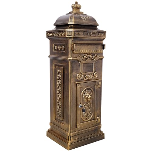 Dithoko Vintage Cast Aluminum Mailbox Copper