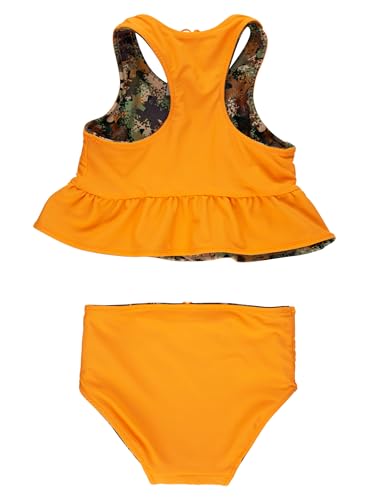 Image of RuffleButts Baby /Toddler Girls UPF50+ Sun Protected Reversible Peplum 2 Piece Sleeveless Tankini