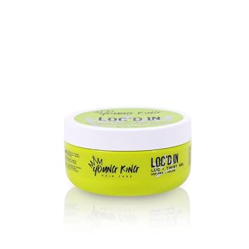 YOUNG KING HAIR CARE Loc & Twist Gel | Strong & Firm Hold، Smooths & Tames Frizz | No Flaking or Residue | Lemongrass and Apple Cider Vinegar | For Locs، Dreads، Braids، Twists | 4oz