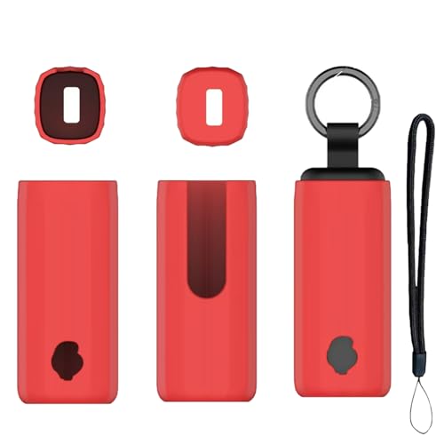 For Skullcandy Method 360 ANC XT ケース カバー【vaele】装着充電可能 全面保護 落下防止 キズ防止 耐衝撃 防塵 軽量 収納 カラビナ付き Skullcandy Method 360 ANC XT 対応(レッド)