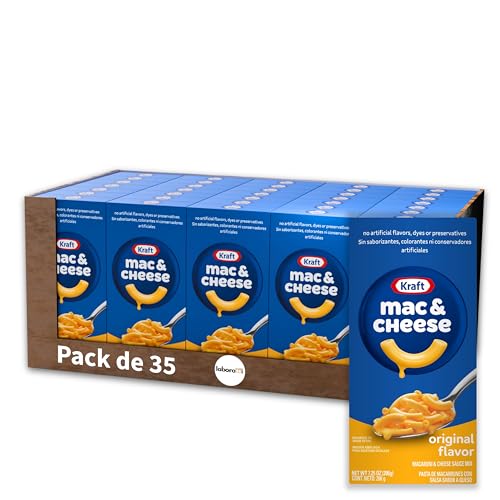 Macaroni - Mac & Cheese Americano - Macarrones con Queso, Pack Laborawi (35 x 206 g)