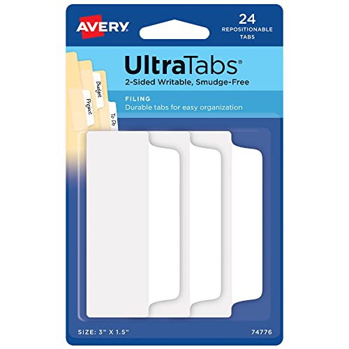 Onglets de classement repositionnables Avery pour structurer vos cahiers de recettes et classeurs