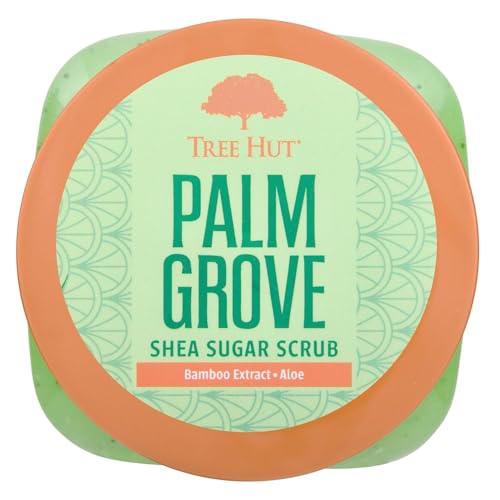 Image of Tree Hut Palm Grove Shea Sugar Scrub, Exfoliating, Hydrating & Moisturizing Body Scrub with Shea Butter & Nourishing Essential Oils, Smooth & Soften Skin, 18 oz