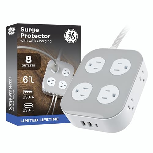 GE Surge Protector Power Strip with USB...