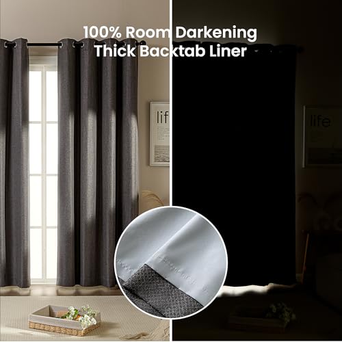 SLEEP ZONE Blackout Curtains for Bedroom and Living Room, Drapes with Thermal Insulation for Room Darkening, 2 Panels Noise Reducing Window Curtains (52 x 84 Inch) - image 5