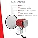 Technical Pro Rechargeable Portable 75-Watt Megaphone Bullhorn Speaker w/Siren & Detachable Microphone - Battery w/Battery a Built-in AC Wall Charger, Good for Trainers, Coaches, Cheer Leaders