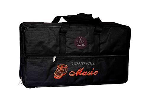 Image of Folding Harmonium 42 Key 9 Stopper 7 Bellow Two Reed Bass Male 3.5 Octave Coupler Professional Indian Musical Instrument with Free Padded Carry Bag for Bhajan Kirtan Yoga