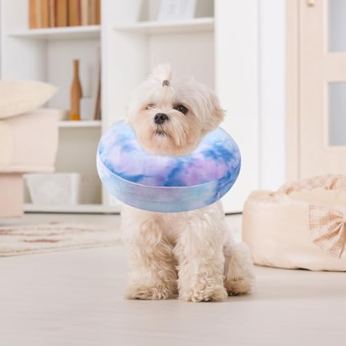 Image of Inflatable Dog Cone Collar for Dogs and Cats, Dog Neck Collar Recovery E Collar Alternative After Surgery, Elizabethan Collar Alternatives for Dogs Recovery (Purple Blue, M)