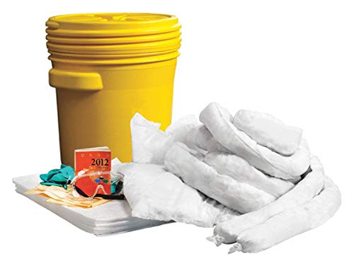 Condor Spill Kit/Station, Drum, Oil-Based Liquids, 14 gal. Yellow 35ZR94-1 Each