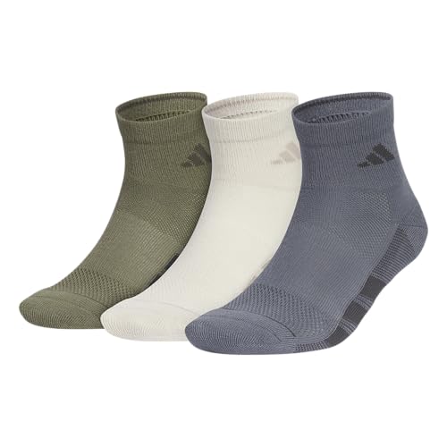 Image of adidas Men's All Day Training Quarter Socks sports performance above the ankle height with cushioning for running (3-Pair)