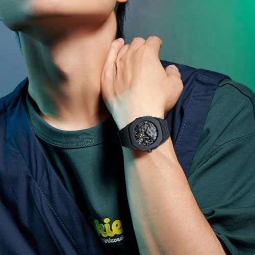 Image of FANMIS Men's Anime-Inspired Fashion Sketch Wristwatch Minimalist Creative Wormhole Design Stylish and Durable Timepiece for Men's Sports Watch