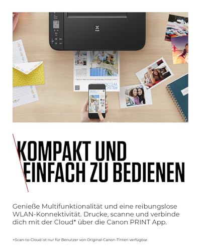 Canon PIXMA TS3350 Multifunktionsdrucker, Drucken Scannen Kopieren, WLAN – Ansicht 3