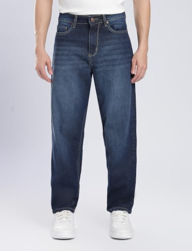 Image of INKD Men's Relaxed Fit Jeans - 100% Cotton | Jeans for Men | Mid-Rise | Pants for Men | Comfortable Dailywear