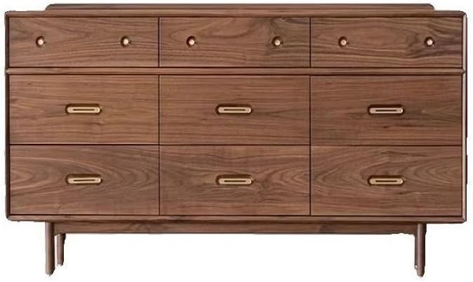 Bufetera Black Walnut Japanese Style Living Room Storage Cabinet, TV Simple Bedroom Bed End Table Entrance Corridor Decorative Furniture