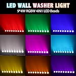 LED Stage Light Bar,50W LED 4in1 RGBW DJ Lights Bar with Remote Control Sound Activated DMX Stage Lighting Uplights for Church Events Wedding Disco Party Stage DJ Lighting 2Pack - Image 2