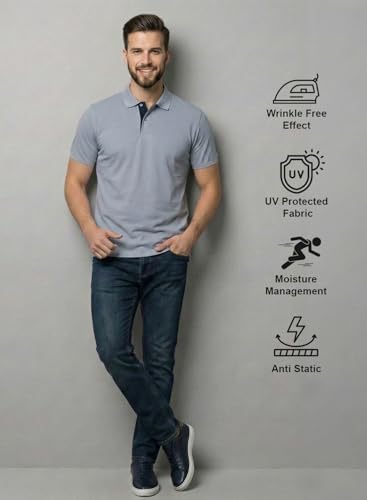 Image of XENOVAURBAN Dry Fit Polo t Shirt for Man | Regular Fit | Quick Dry Mars Fabric Polo T-Shirt with Collar for Men