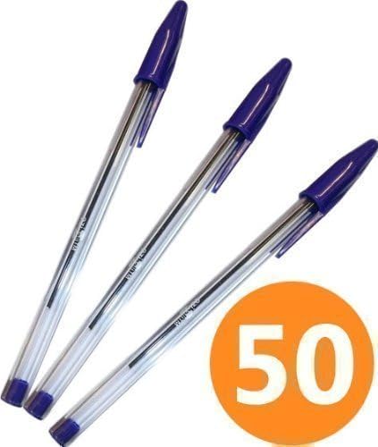 Ballpoint Pen Medium Blue [Pack 50]