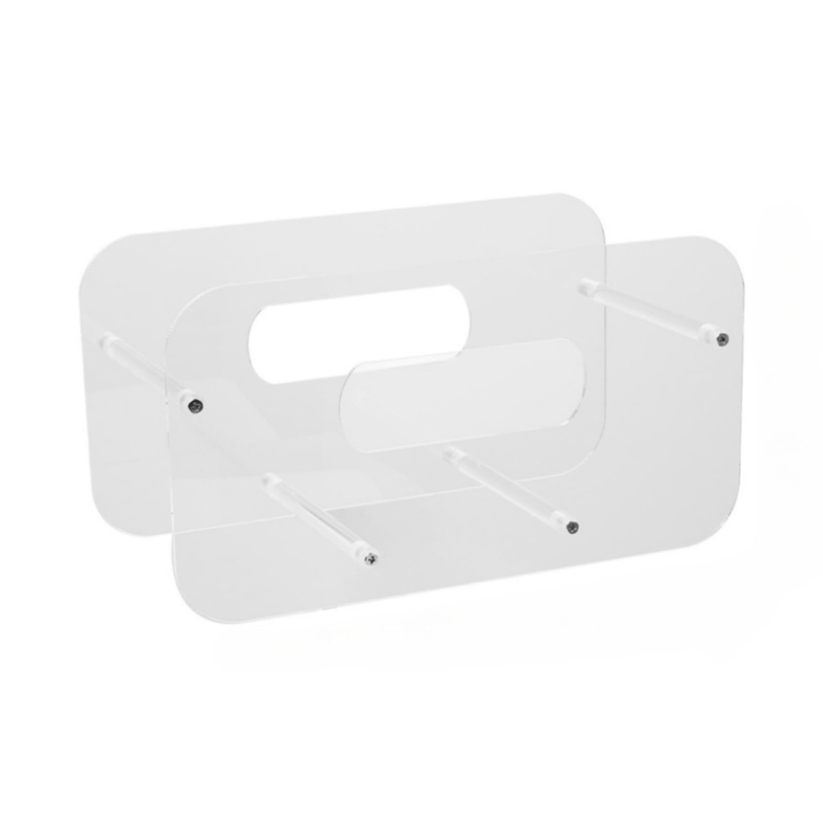 Nucelit Practical Acrylic Plate Organizers for Round or Square Plates Space Saving Design for Countertops Cabinets and Shelves Sturdy Acrylic Stand