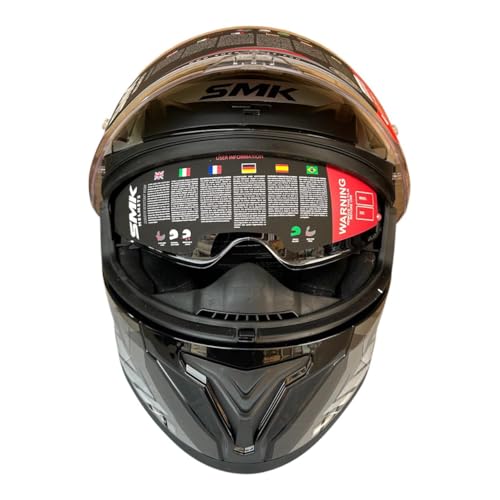Image of SMK Typhoon Rival Full Face Dual Visor Helmet, Dual Spoiler, ISI DOT ECE 22.06 Certified