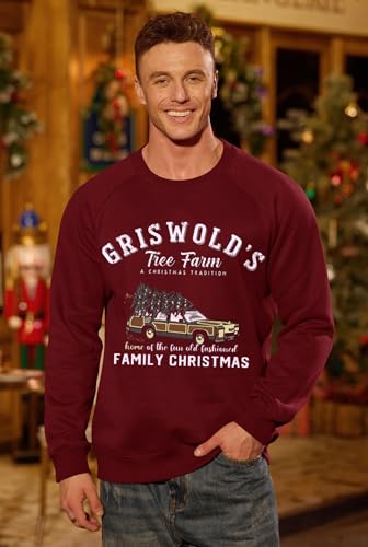 Arvilhill Mens Fleece-Lined Christmas Sweatshirts Raglan Vintage Classic Graphic Pullover (S-3Xl) 2 Arvilhill Mens Fleece-Lined Christmas Sweatshirts Raglan Vintage Classic Graphic Pullover (S-3Xl)