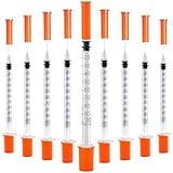 40 PACK U-100 Disposable Syringes with Needle - 1ml/cc, 30G 5/16