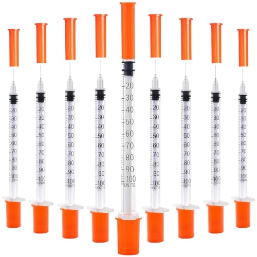 40 PACK U-100 Disposable Syringes 1ml/cc 30G 5/16 (8mm) Individually Wrapped for Precision Hygiene and Safe Use
