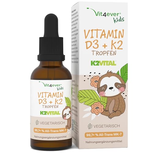 Gotas de vitamina D3 K2 para niños 500 UI