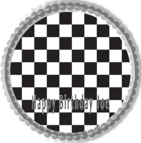 Chess Board - Edible Cake Topper - 6" round