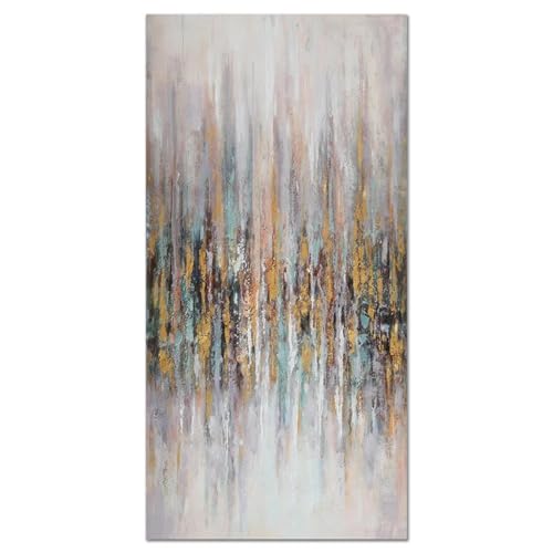 Peinture à l'huile abstraite moderne lianyibo en toile imprimée de 55x110 cm sans cadre pour salon