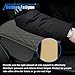 Car Center Console Cover, Car Armrest Cover Cushion, Leather Support Pad with 2 Storage Bags, Universal Interior Decorative Accessory for Most Vehicles, SUVs, Trucks, RVs (Gray)