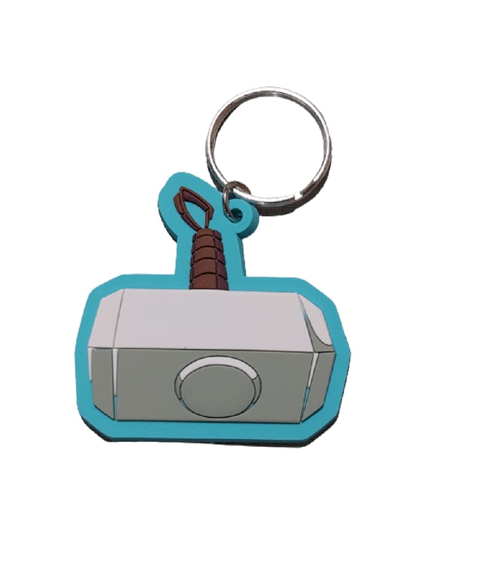 Thor's Hammer Rubber 6cm Keychain Keyring