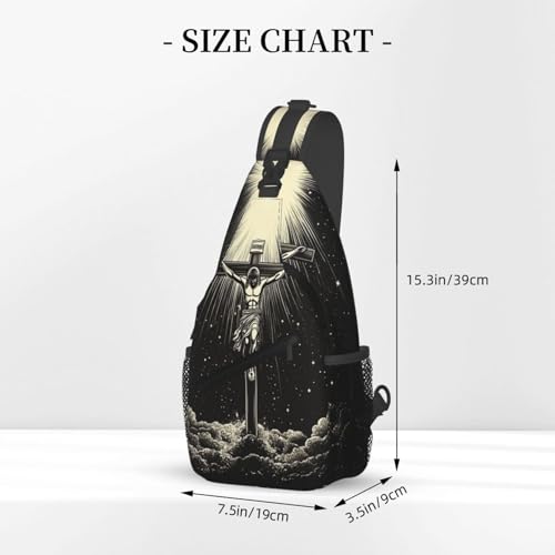 Image of Crossbody Bag Jesus Moonlight Cross Sling Bag Backpack Chest Bags Shoulder Bag for Women Men