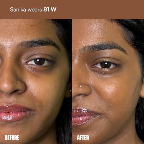 Image of FAE Beauty Face Card 4-in-1 Super Serum Skin Tint | Hydrates, Primes, Provides Coverage & Protects with SPF | Lightweight, Dewy Finish | 30 Shades for Indian Skin Tones | Shade - 81W - Warm