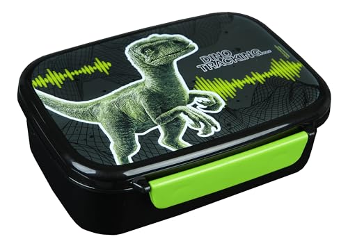 Scooli - Boîte à goûter Jurassic World - Avec insert amovible - Boîte à goûter maternelle - Boîte à sandwich scolaire - En plastique sans BPA