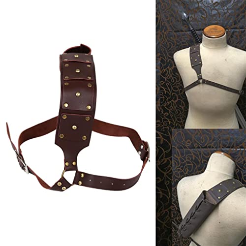 Newmind Coldre para fantasia de ombro espada em couro PU bainha traseira suporte para espada cabo de