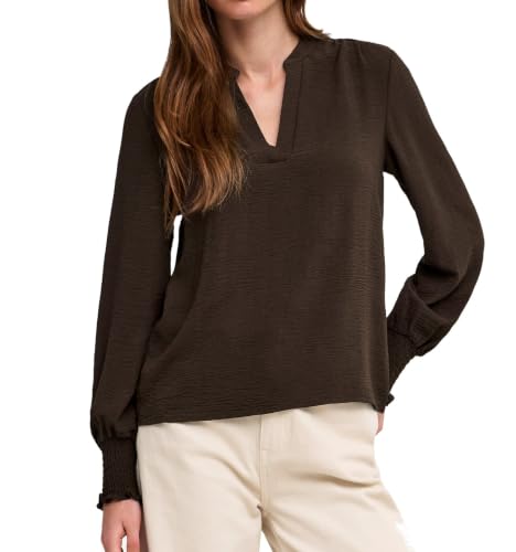 ONLY Onlmette V-Neck Ls Smock Top Noos WVN – Ansicht 2