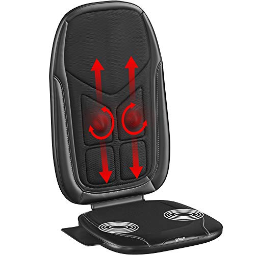 Gideon Shiatsu Massage Seat Cushion with Heat Deep Kneading Back Massager for Car, Home or Office