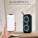 Bluetooth Lautsprecher mit Licht, RGB Blue tooth 5.3 Musikbox Tragbarer Bluetooth Box mit 20W Spitze, 52mm Durchmesser Dual Lautsprecher, IPX7 Wasserdicht Outdoor Speaker für Reisen/Party/Strand