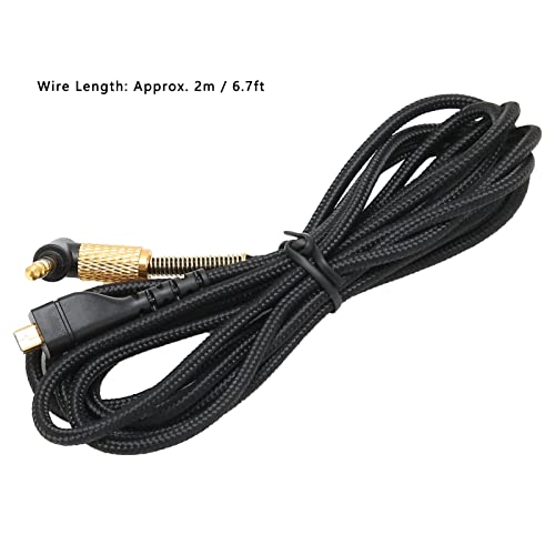 Cabo adaptador de extensão de áudio, OFC Fio de cobre Fio trançado de 2 m / 6,7 pés Cabo de áudio Ân