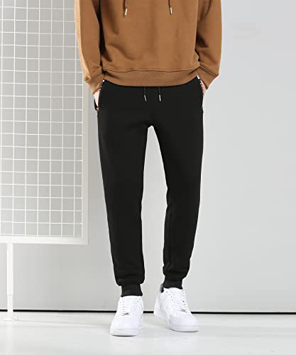 Btmpmcs Calças de treino masculinas forradas com lã para o inverno, quentes, calças de treino de fut
